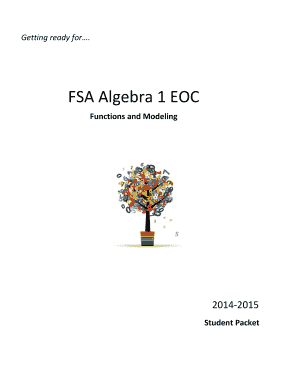 Algebra 1 Eoc Review Packet Answers  Form
