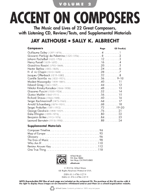 Accent on Composers PDF  Form