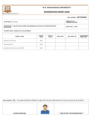 Mkbu Hall Ticket Download  Form