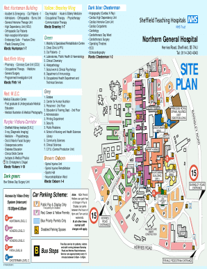 Northern General Hospital Map  Form