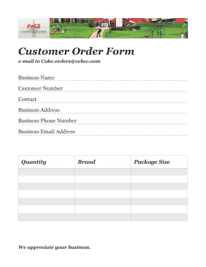 Customer Order Form