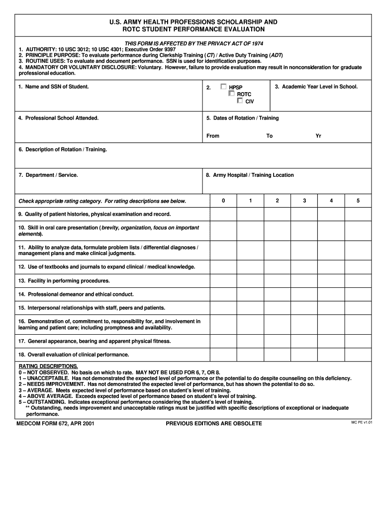 672 Professions Form Printable