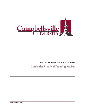 Campbellsville University Cpt Application  Form