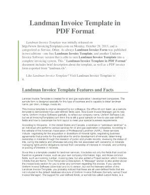 Landman Invoice Template in PDF Format Invoicingtemplatecom