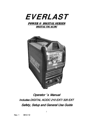 Everlast 210 Ext  Form