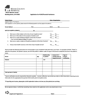 Wood County Hospital Financial Assistance Form