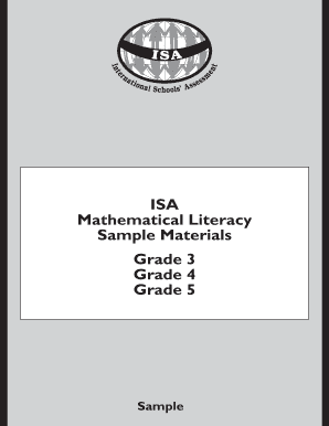 Isa Test Sample Questions Grade 5  Form