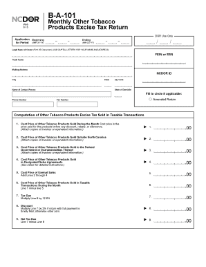  BA 101  North Carolina Department of Revenue 2015