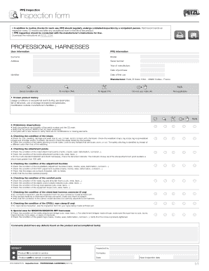 Ppe Inspection Checklist  Form