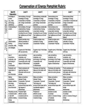 Pamphlet Rubric  Form