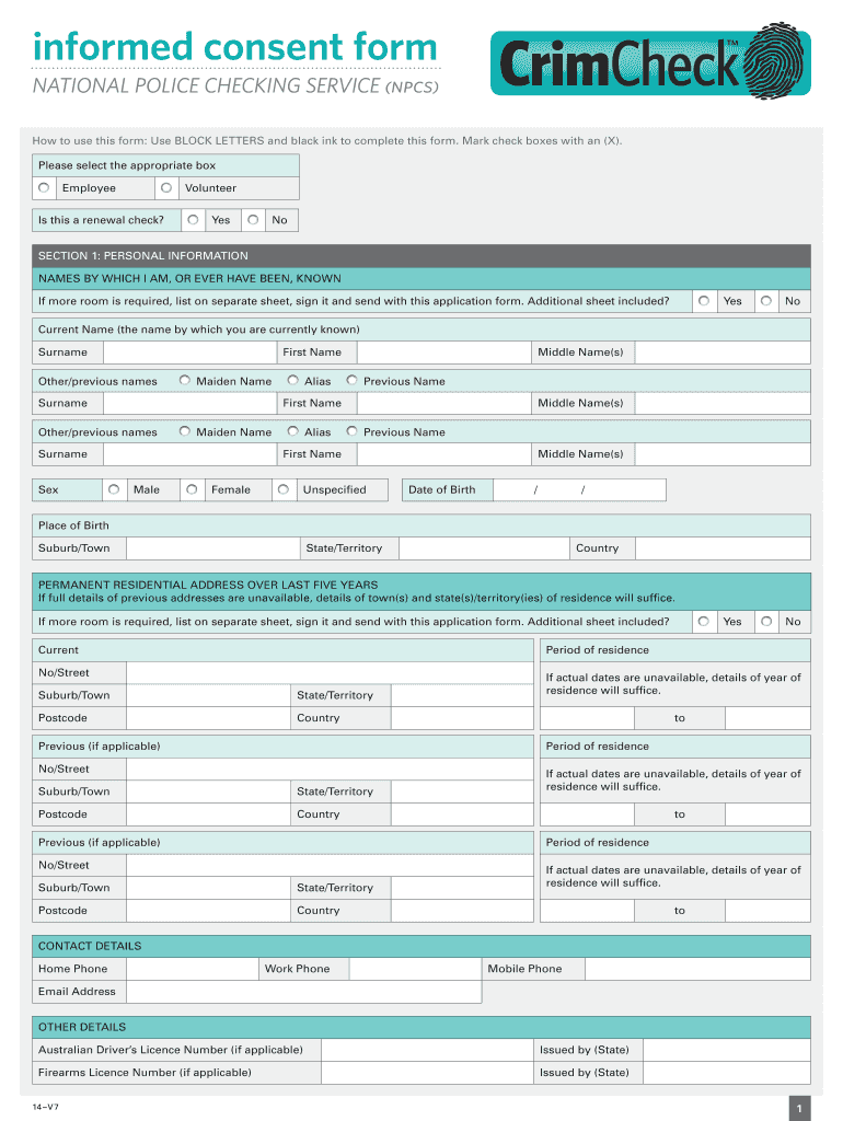 Crimcheck Application Form