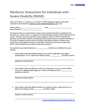 Raisd Assessment  Form