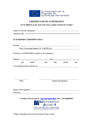 Certificate of Stay  Form
