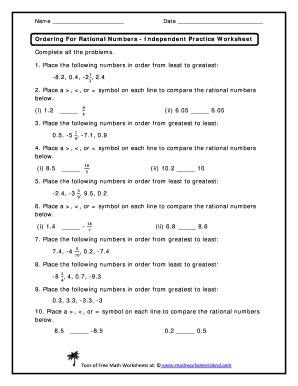 my homework lesson 4 order numbers answer key