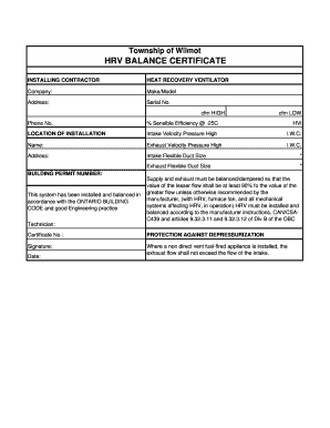 Balance Certificate  Form