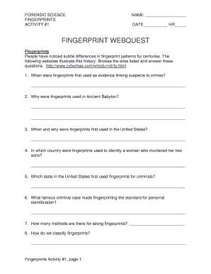 An Introduction to Forensics Webquest Answer Key PDF  Form