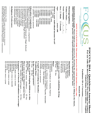 Foccus Test Questions PDF  Form