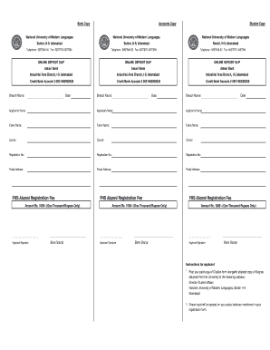 Numl Challan Form