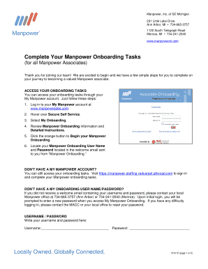 Manpower Onboarding Login  Form