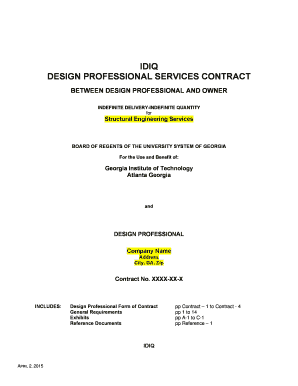Structural Engineering Contract Template  Form