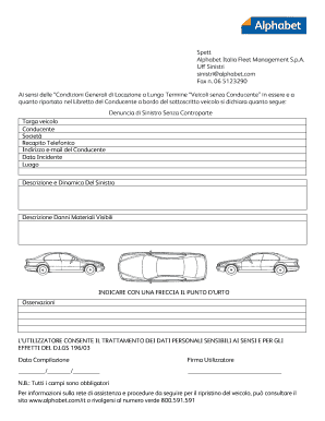 Alphabet Denuncia Sinistro  Form