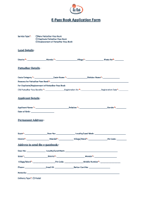 Pattadar Passbook Download  Form