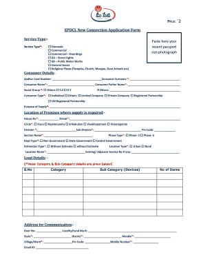 Epdcl New Connection  Form