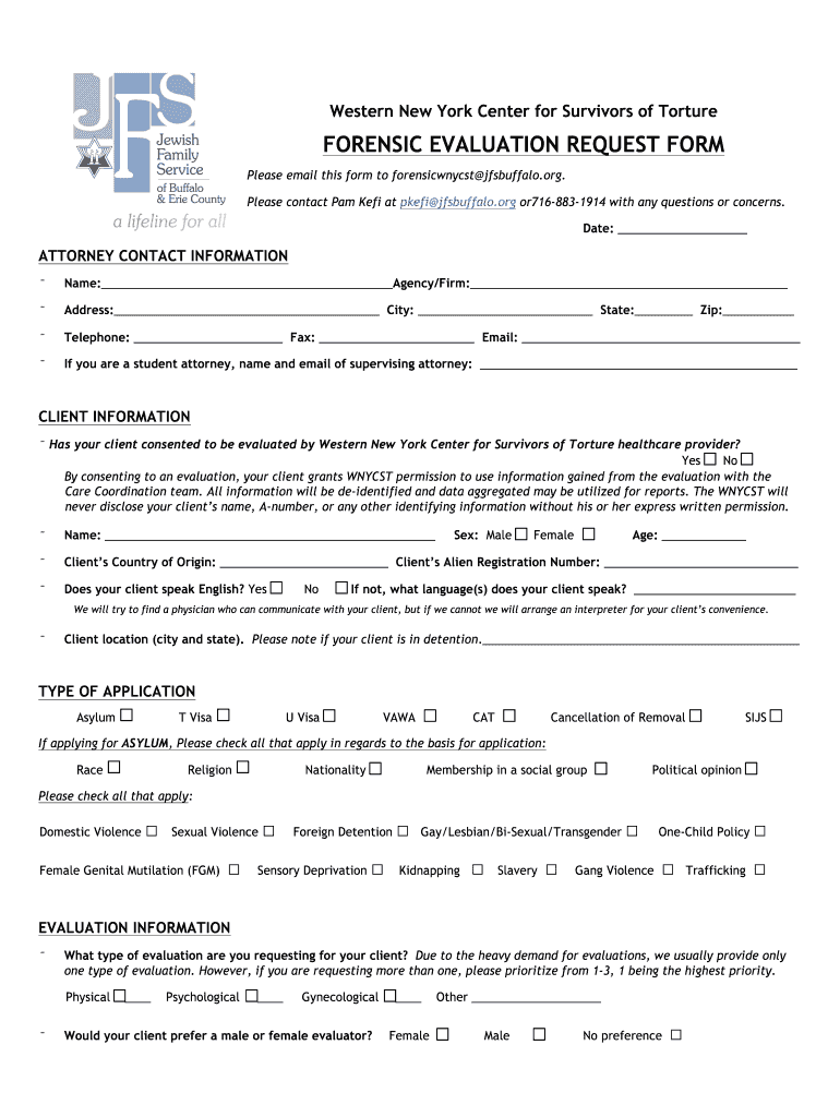 WNYCST Forensic Request Evaluation Form Wnyhrc
