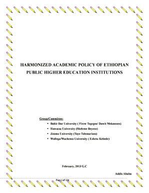 Jimma University Senate Legislation PDF  Form