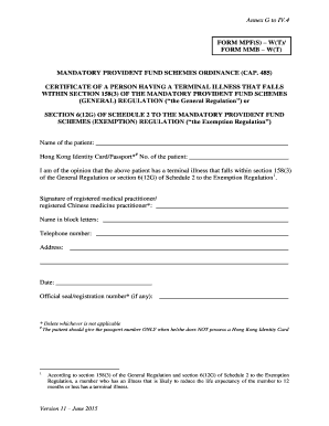 Certificate of Terminal Illness Form