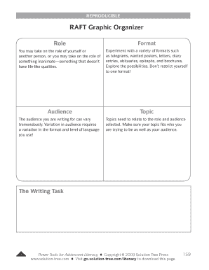 Raft Graphic Organizer  Form