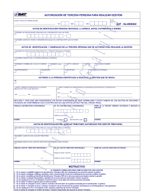 Formulario SAT 0362 Departamento De Gestin IRG