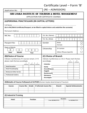 Slithm Online Application  Form