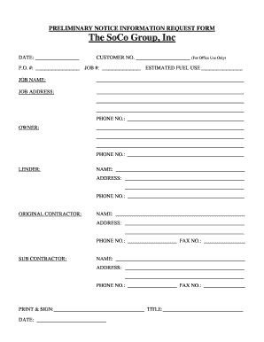 Information Request Form