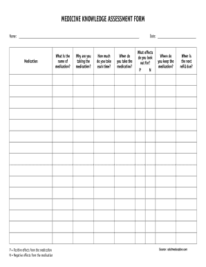 Medication Assessment Form