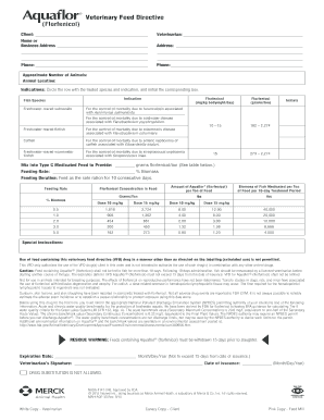 VFD Form Aquaflor PDF