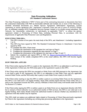 Data Processing Addendum NAVEX Global  Form