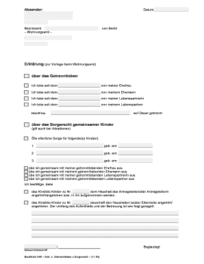 Sorgerechtserkl Rung  Form