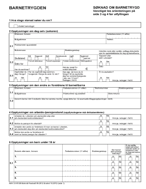 Barnetrygd  Form