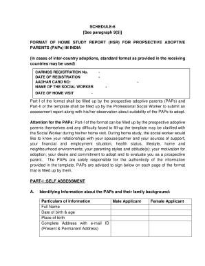 Sample Home Study Report  Form