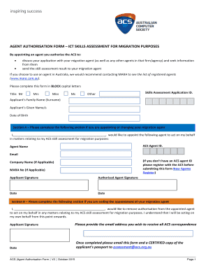Acs Agent Authorisation Form