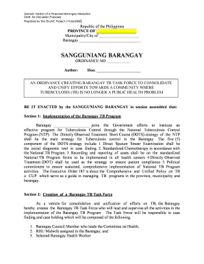 Barangay Ordinance Examples  Form