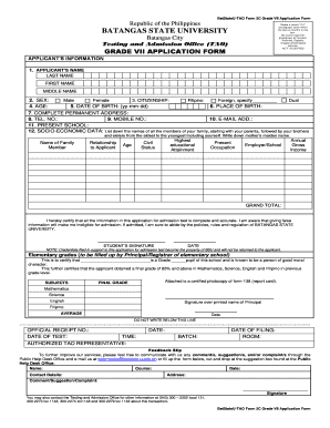 Bsu Enrollment  Form