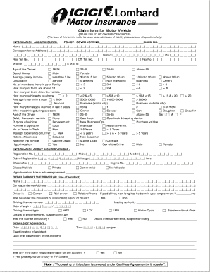 Icici Claim Form