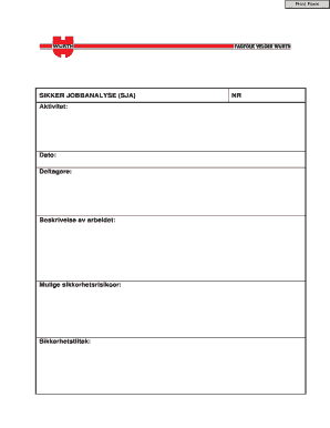 Sja Skjema PDF  Form