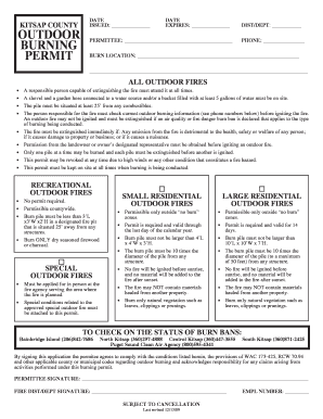 Kitsap County Burn Permit  Form