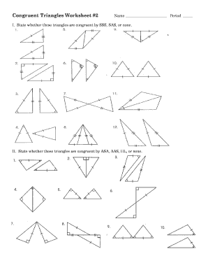 Triangle Congruence Worksheet  Form