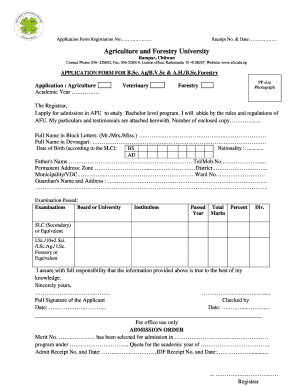 Agriculture Form