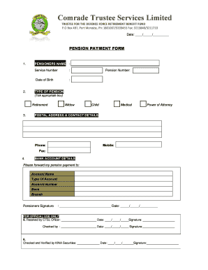 Pension Payment Form