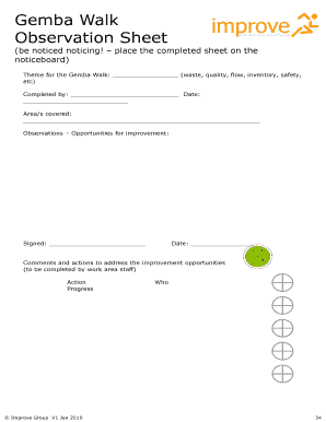 Gemba Walk PDF Form - Fill Out and Sign Printable PDF Template | signNow
